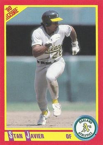 #394 Stan Javier - Oakland Athletics - 1990 Score Baseball