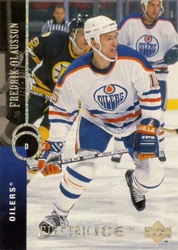 #394 Fredrik Olausson - Edmonton Oilers - 1994-95 Upper Deck Hockey - Electric Ice