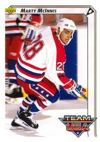 #394 Marty McInnis - USA - 1992-93 Upper Deck Hockey