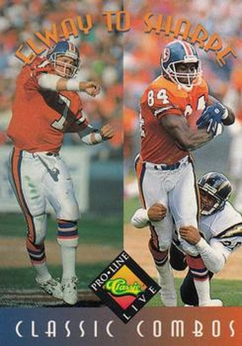 #394 John Elway / Shannon Sharpe - Denver Broncos - 1994 Pro Line Live Football