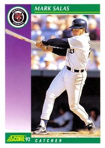 #394 Mark Salas - Detroit Tigers - 1992 Score Baseball