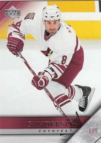 #394 Geoff Sanderson - Phoenix Coyotes - 2005-06 Upper Deck Hockey