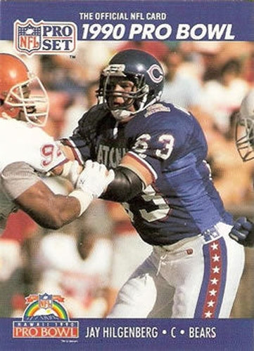 #394 Jay Hilgenberg - Chicago Bears - 1990 Pro Set Football