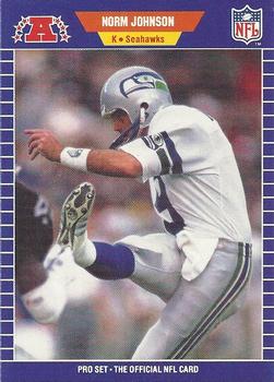 #394 Norm Johnson - Seattle Seahawks - 1989 Pro Set Football