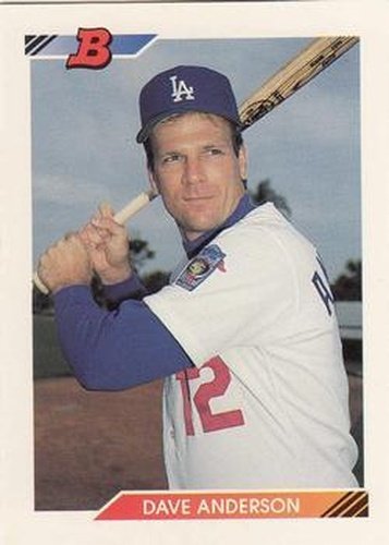 #394 Dave Anderson - Los Angeles Dodgers - 1992 Bowman Baseball