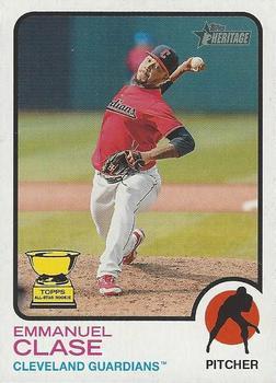 #394 Emmanuel Clase - Cleveland Guardians - 2022 Topps Heritage Baseball