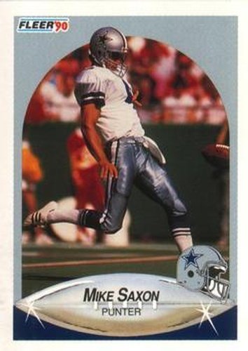 #394 Mike Saxon - Dallas Cowboys - 1990 Fleer Football