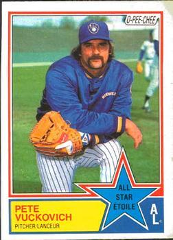 #394 Pete Vuckovich - Milwaukee Brewers - 1983 O-Pee-Chee Baseball