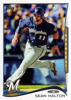 #394 Sean Halton - Milwaukee Brewers - 2014 Topps Baseball