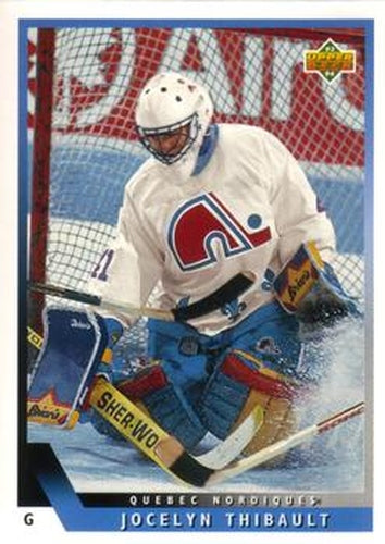 #394 Jocelyn Thibault - Quebec Nordiques - 1993-94 Upper Deck Hockey
