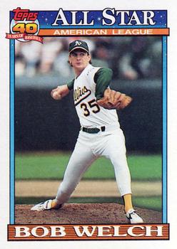 #394 Bob Welch - Oakland Athletics - 1991 Topps Baseball
