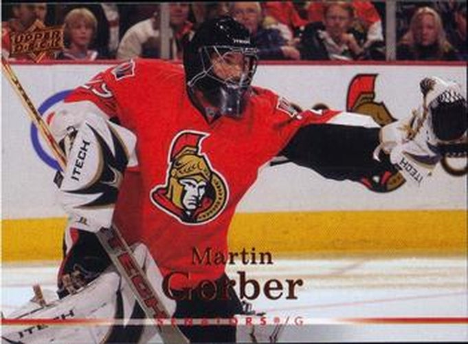 #394 Martin Gerber - Ottawa Senators - 2007-08 Upper Deck Hockey