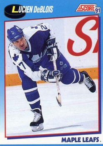 #395 Lucien DeBlois - Toronto Maple Leafs - 1991-92 Score Canadian Bilingual Hockey