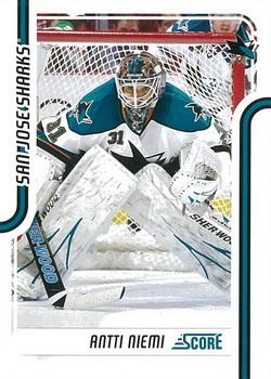 #395 Antti Niemi - San Jose Sharks - 2011-12 Score Hockey