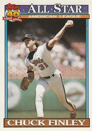 #395 Chuck Finley - California Angels - 1991 O-Pee-Chee Baseball