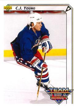 #395 C.J. Young - USA - 1992-93 Upper Deck Hockey