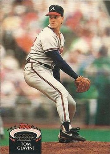 #395 Tom Glavine - Atlanta Braves - 1992 Stadium Club Baseball