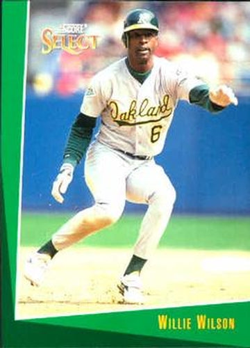 #395 Willie Wilson - Oakland Athletics - 1993 Select Baseball