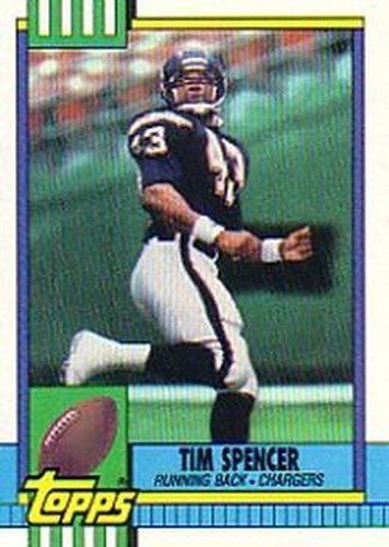 #395 Tim Spencer - San Diego Chargers - 1990 Topps Football