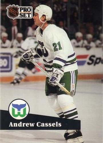 #395 Andrew Cassels - 1991-92 Pro Set Hockey