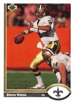 #395 Steve Walsh - New Orleans Saints - 1991 Upper Deck Football