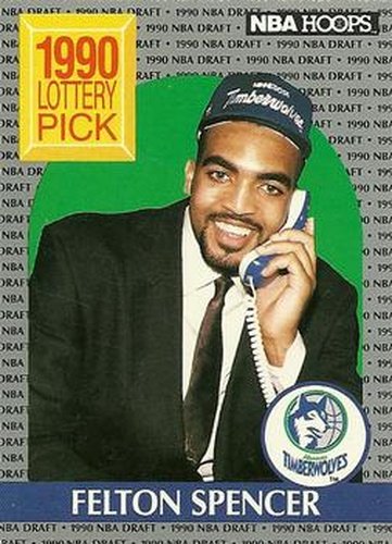#395 Felton Spencer - Minnesota Timberwolves - 1990-91 Hoops Basketball