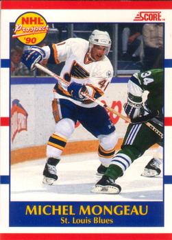#395 Michel Mongeau - St. Louis Blues - 1990-91 Score Canadian Hockey