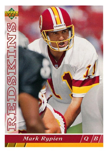 #395 Mark Rypien - Washington Redskins - 1993 Upper Deck Football
