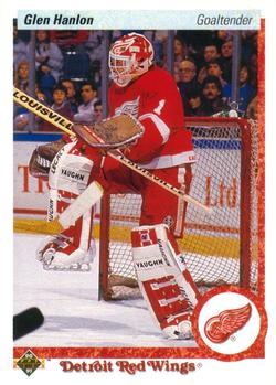 #395 Glen Hanlon - Detroit Red Wings - 1990-91 Upper Deck Hockey