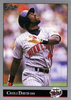 #395 Chili Davis - Minnesota Twins - 1992 Leaf Baseball
