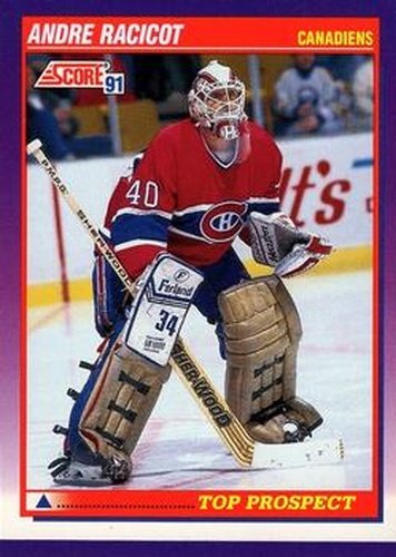 #395 Andre Racicot - Montreal Canadiens - 1991-92 Score American Hockey