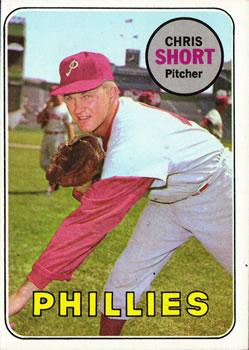 #395 Chris Short - Philadelphia Phillies - 1969 Topps Baseball