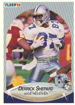 #395 Derrick Shepard - Dallas Cowboys - 1990 Fleer Football