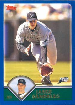 #395 Jared Sandberg - Tampa Bay Devil Rays - 2003 Topps Baseball