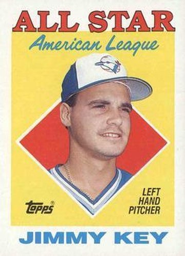 #395 Jimmy Key - Toronto Blue Jays - 1988 Topps Baseball