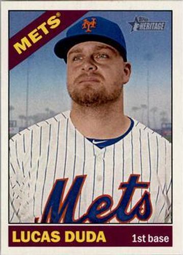 #395 Lucas Duda - New York Mets - 2015 Topps Heritage Baseball