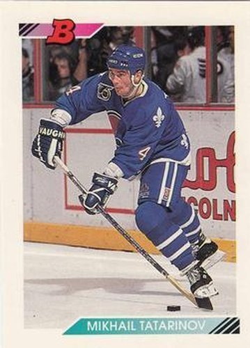 #395 Mikhail Tatarinov - Quebec Nordiques - 1992-93 Bowman Hockey