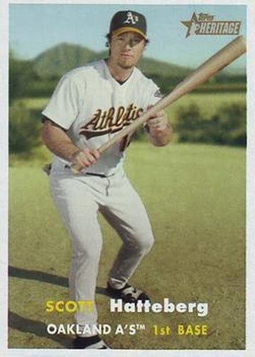 #395 Scott Hatteberg - Oakland Athletics - 2006 Topps Heritage Baseball