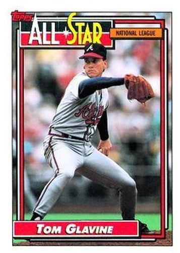 #395 Tom Glavine - Atlanta Braves - 1992 Topps Baseball