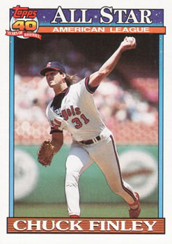 #395 Chuck Finley - California Angels - 1991 Topps Baseball