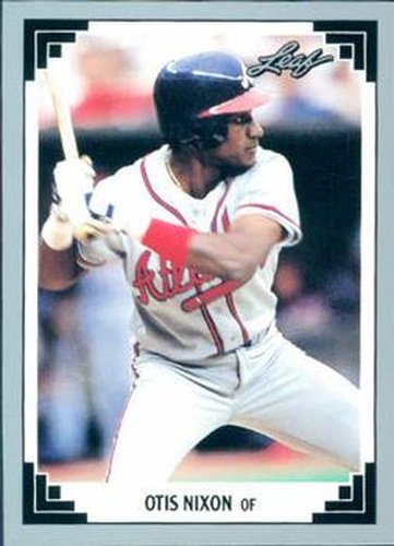 #395 Otis Nixon - Atlanta Braves - 1991 Leaf Baseball