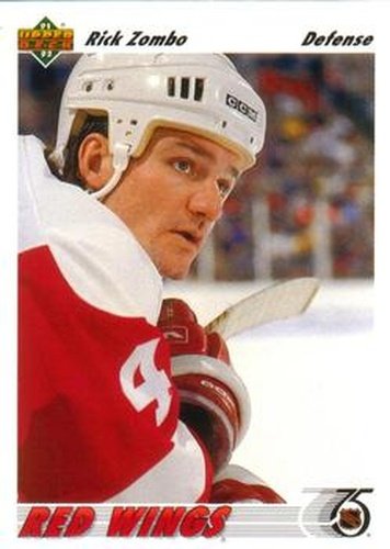 #395 Rick Zombo - Detroit Red Wings - 1991-92 Upper Deck Hockey
