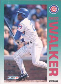 #395 Chico Walker - Chicago Cubs - 1992 Fleer Baseball