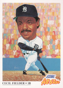 #395 Cecil Fielder - Detroit Tigers - 1991 Score Baseball