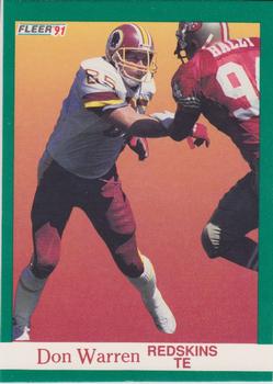#395 Don Warren - Washington Redskins - 1991 Fleer Football
