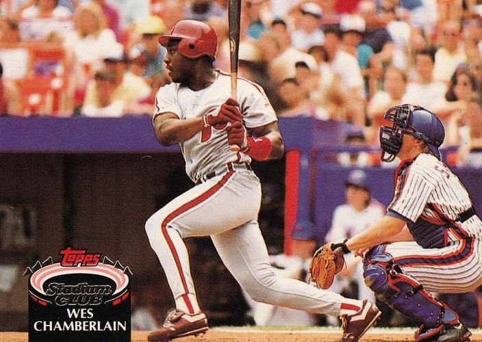#396 Wes Chamberlain - Philadelphia Phillies - 1992 Stadium Club Baseball
