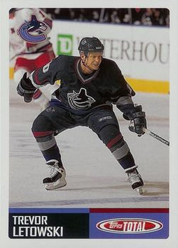 #396 Trevor Letowski - Vancouver Canucks - 2002-03 Topps Total Hockey
