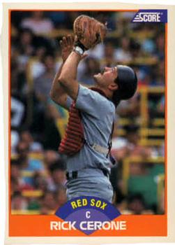 #396 Rick Cerone - Boston Red Sox - 1989 Score Baseball