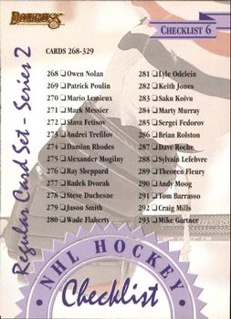 #NNO Checklist 6 - 1995-96 Donruss Hockey