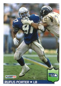 #396 Rufus Porter - Seattle Seahawks - 1992 Fleer Football